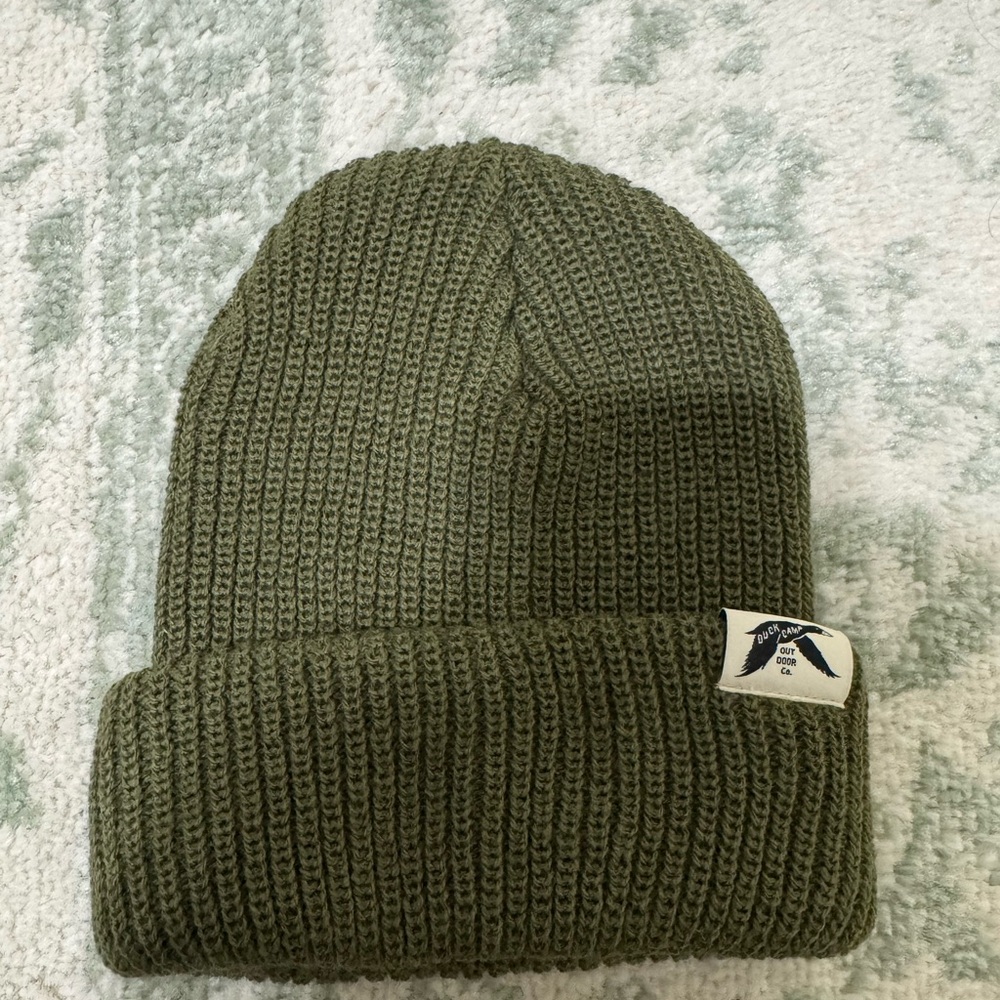 Olive Green Knit Beanie